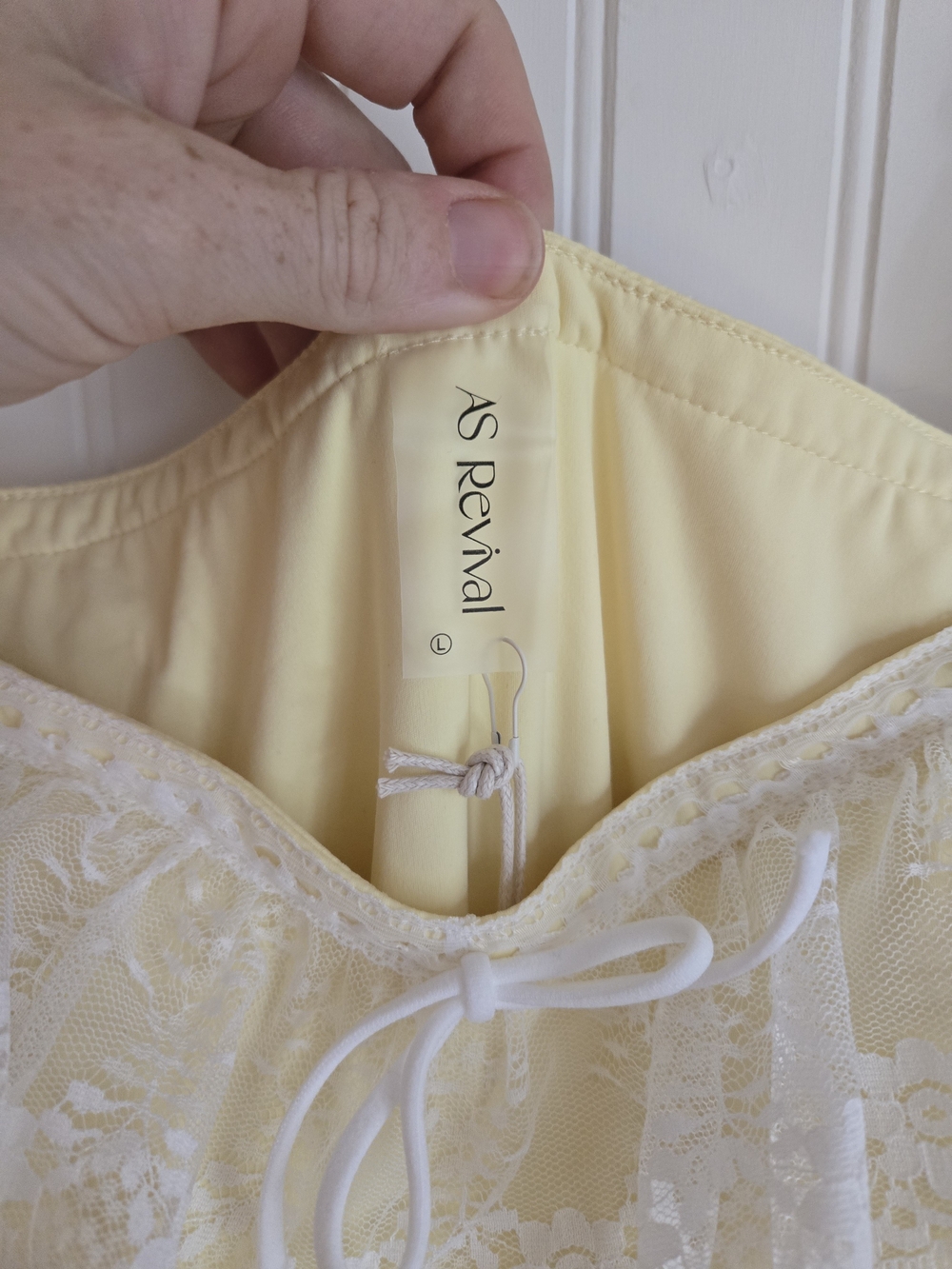 Altard State As Revival Butter Yellow Lace-Trim Athletic Mini Dress - Picture 6 of 10